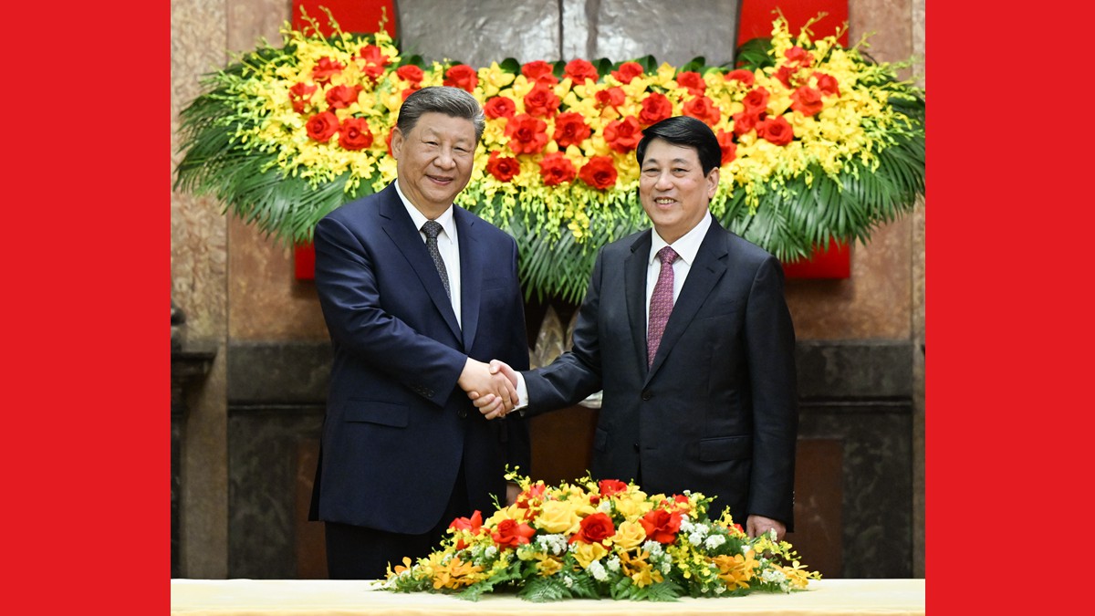 習近平會見越南國家主席梁強
